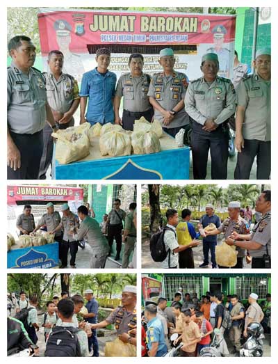 Program Jumat Barokah Polrestabes Medan, Polsek Medan Timur Doa Bersama Untuk Alm BJ Habibi