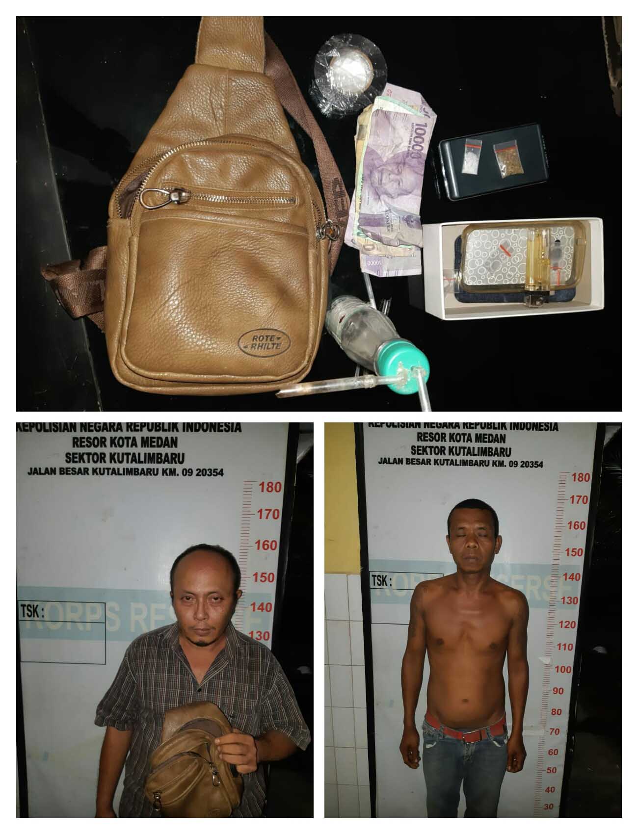 Pegasus Polsek Kutalimbaru Ringkus 2 Pria Pecandu Shabu