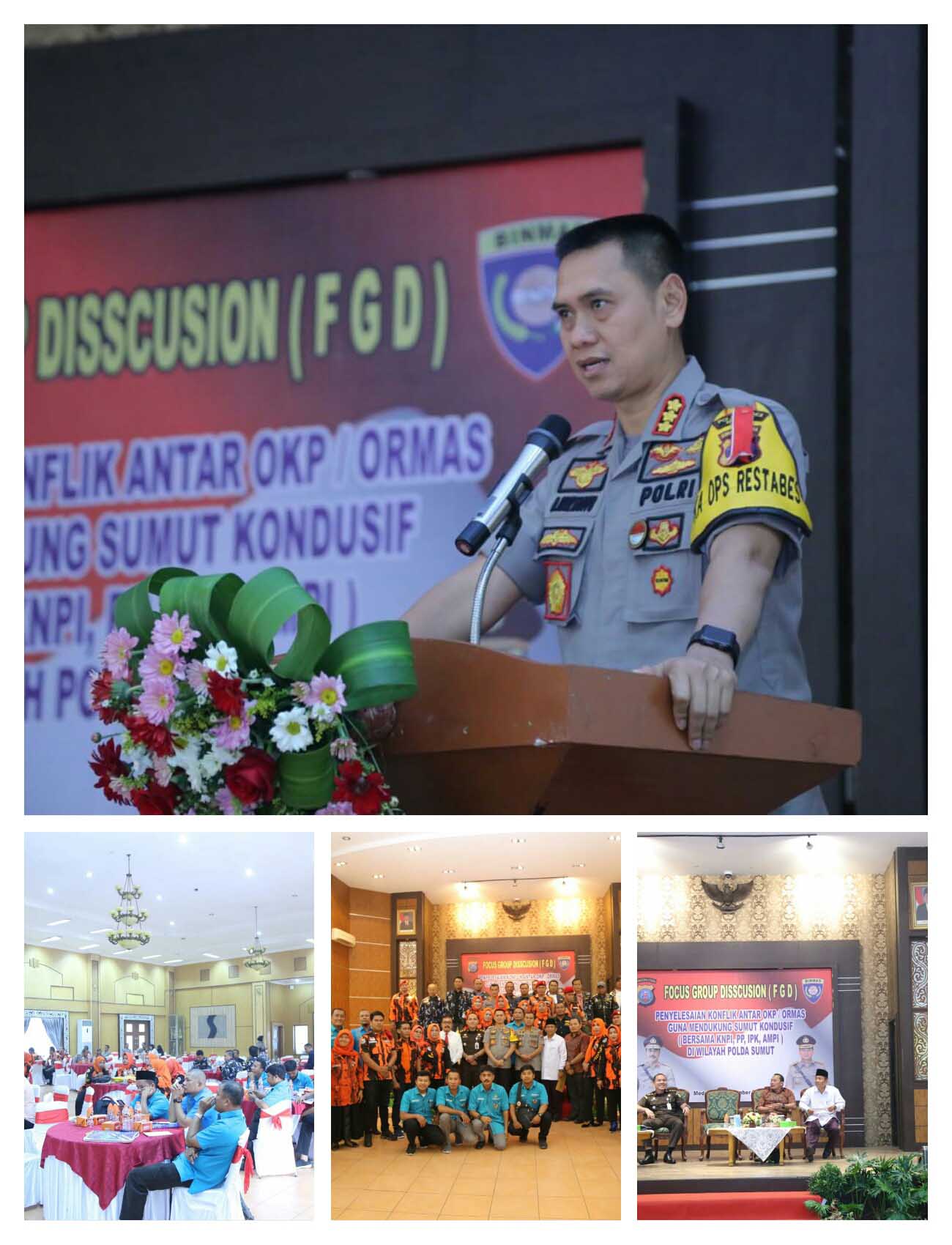 Kapolrestabes Medan Narasumber FGD Tentang Penyelesaian Konflik Antar OKP/Ormas di Polda Sumut