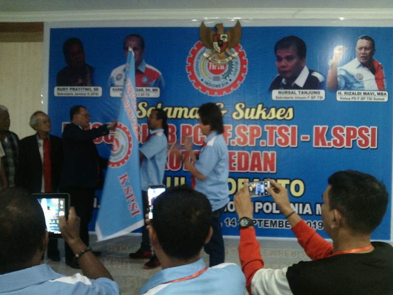 Rudianto Pimpin PC F SP TSI Kota Medan Priode 2019-2023