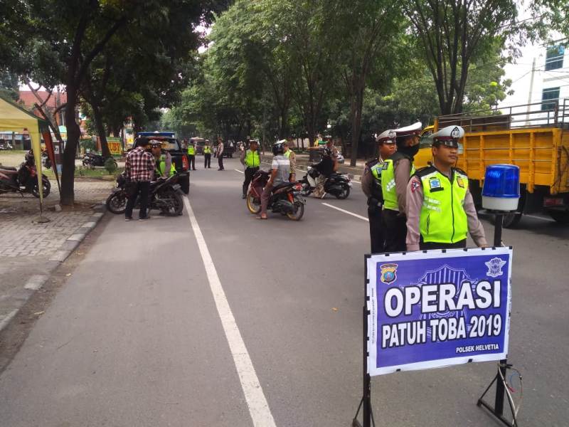Polsek Medan Helvetia Tilang 30 Pelanggar Lalulintas