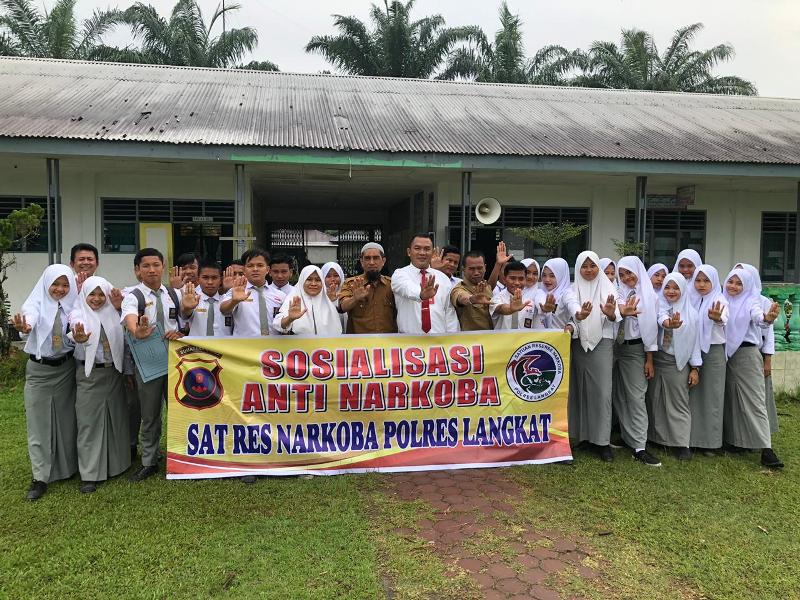 Dalam Rangka P4GN, Polres Langkat Sosialisasi Anti Narkoba