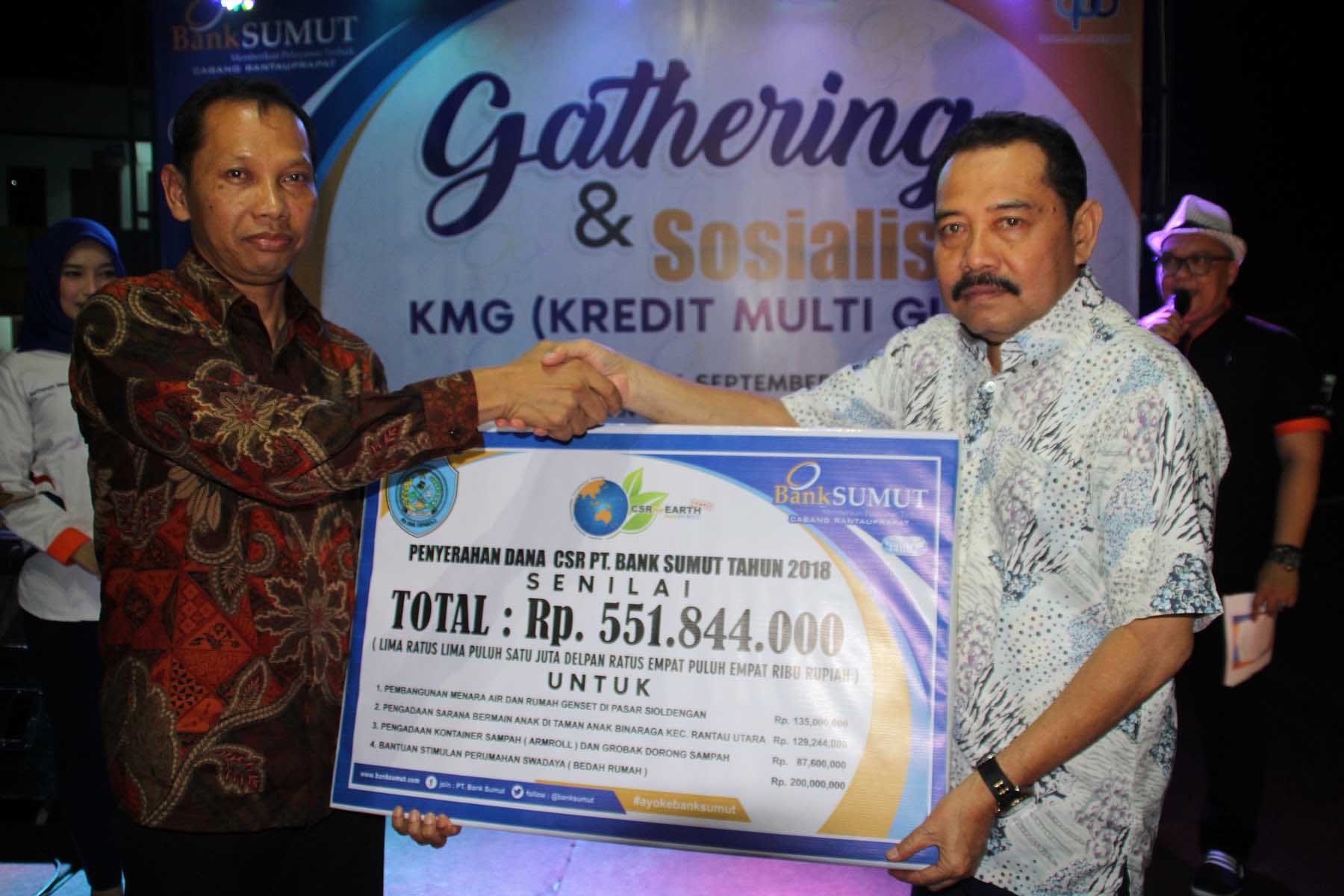 PT Bank Sumut Serahkan Dana CSR ke Pemkab Labuhanbatu