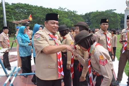 Bupati Langkat Pimpin Upacara Peringatan HUT Pramuka ke 58