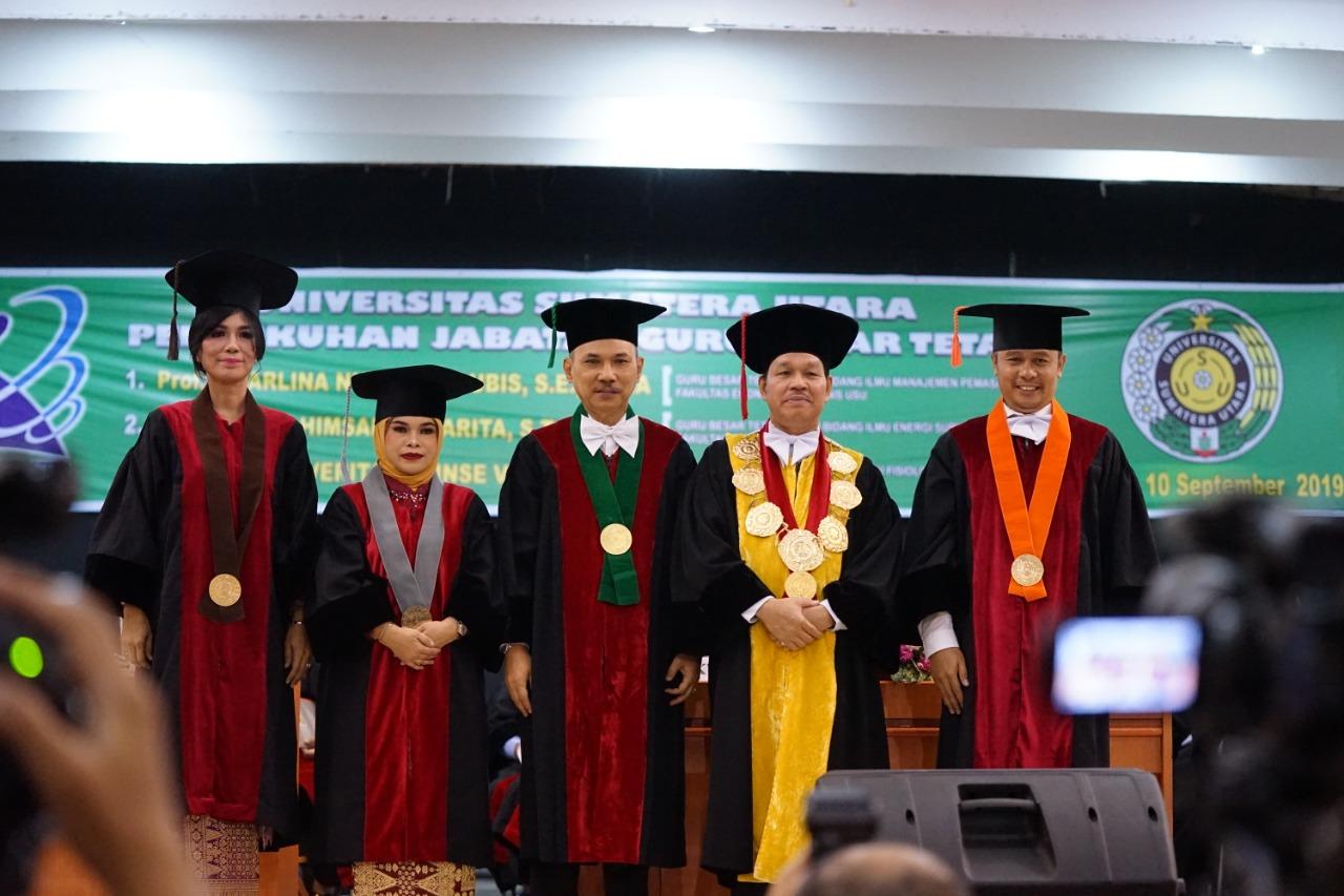 USU Kukuhkan Tiga Guru Besar