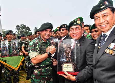 Hadiri HUT ke-54 Yonif Raider 100/PS, Gubernur Berpesan Tetap Kompak dan Bersama-sama Membangun Sumut