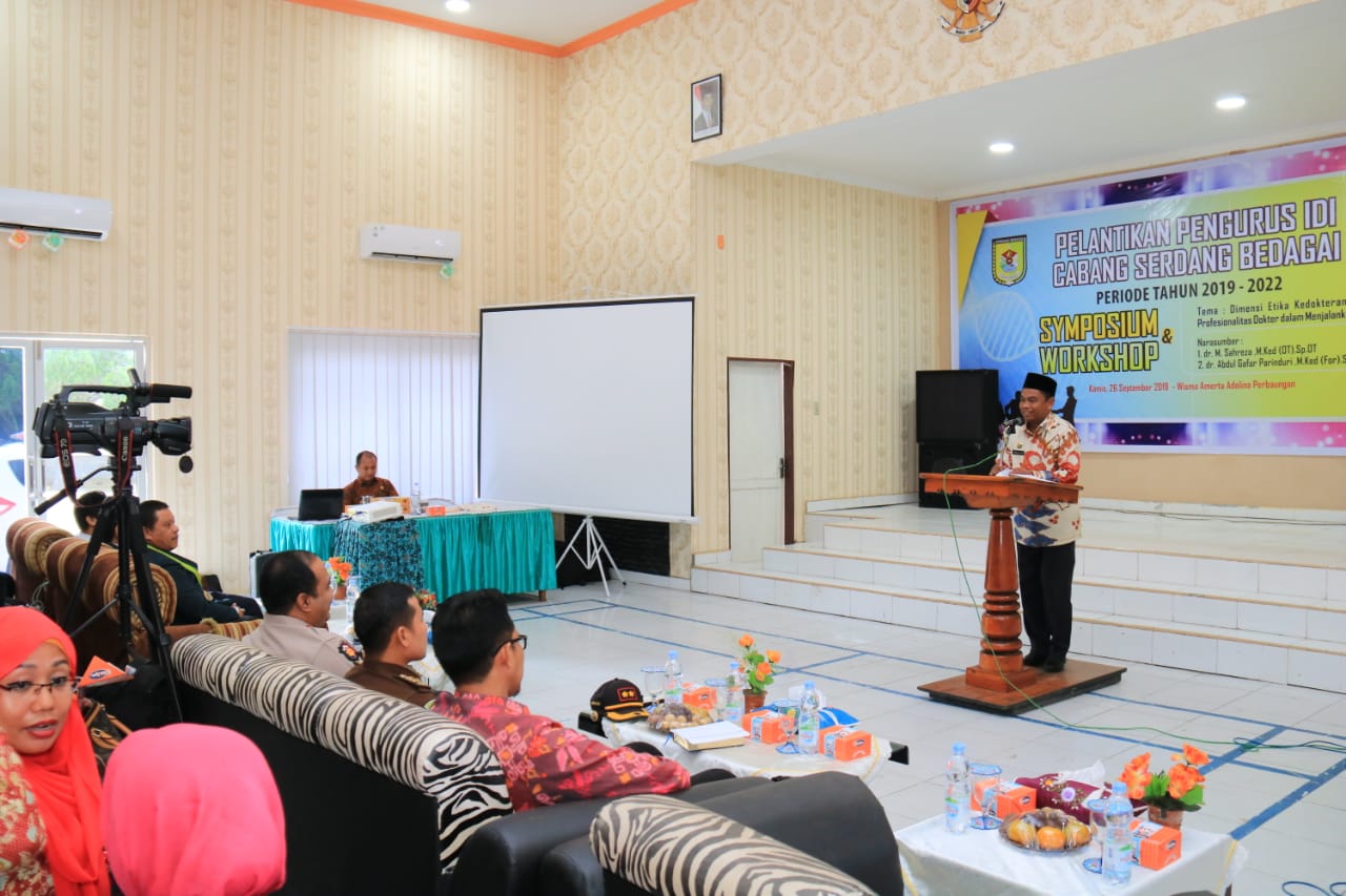 Wabup Darma Wijaya Hadiri Pelantikan Pengurus IDI Cabang Sergai Periode 2019-2022