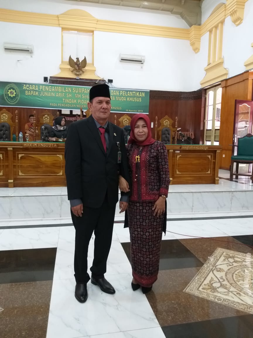 Junain Arief SH,MH Dilantik sebagai Panmud Tipikor PN Medan