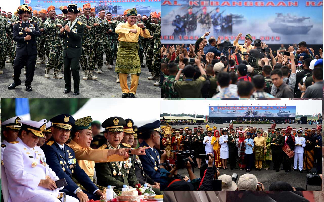 Peringatan HUT Ke-74 TNI Meriah,  Edy Rahmayadi Pesan TNI Harus  Tetap Jadi Kebanggaan Rakyat