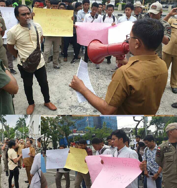 Demo Kantor Gubsu, OMMBAK Kritisi Edy Rahmayadi Soal Pengangkatan Pejabat