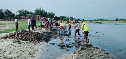 Sambut Sumpah Pemuda, Diknas Tobasa Gelar Gotong Royong dan Penanaman Pohon
