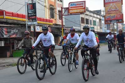 Ribuan Peserta Gowes Nusantara 2019 Banjiri Negeri Bertuah