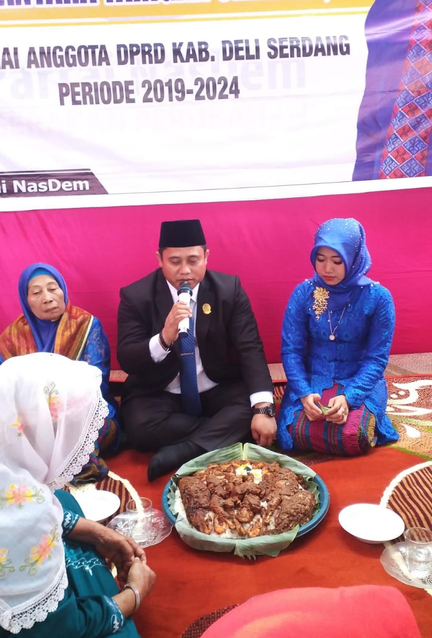 Kembali TerpilihÂ  Anggota DPRD DS, Nusantara Tarigan Gelar Syukuran