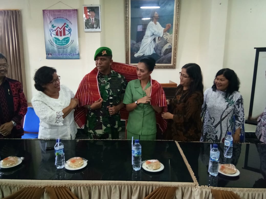 Danbrigif 7/RR Kolonel Inf Agustatius Sitepu, M.Si audensi ke kantor Moderamen GBKP