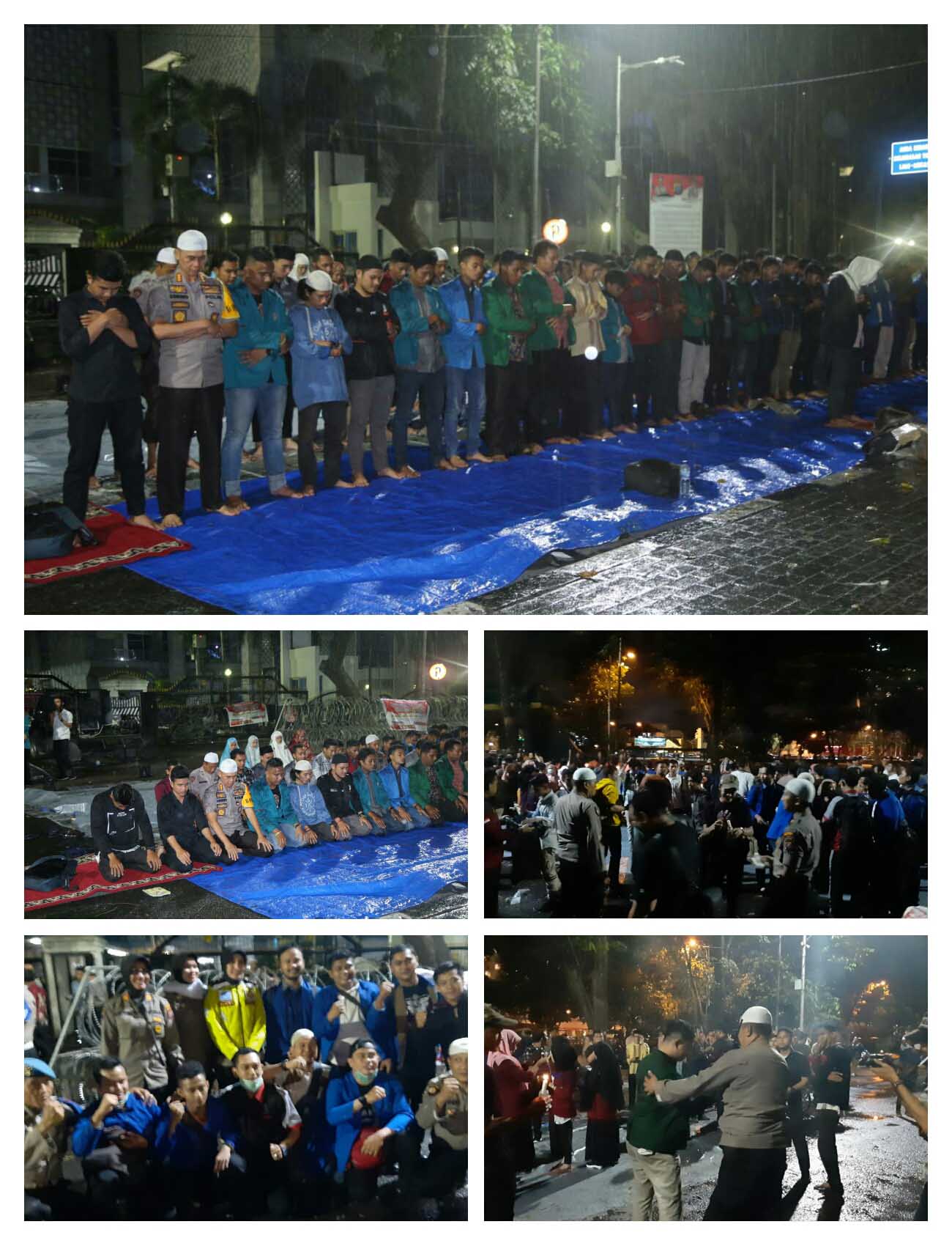 Kapolrestabes Medan Bersama Mahasiswa Sholat Ghoib Berjamaah