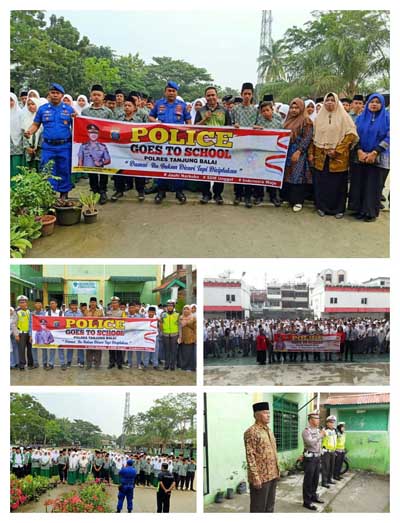 Imbau Pelajar Tak Ikut Demo, Polres Tanjungbalai Adakan Program Police Goes To School