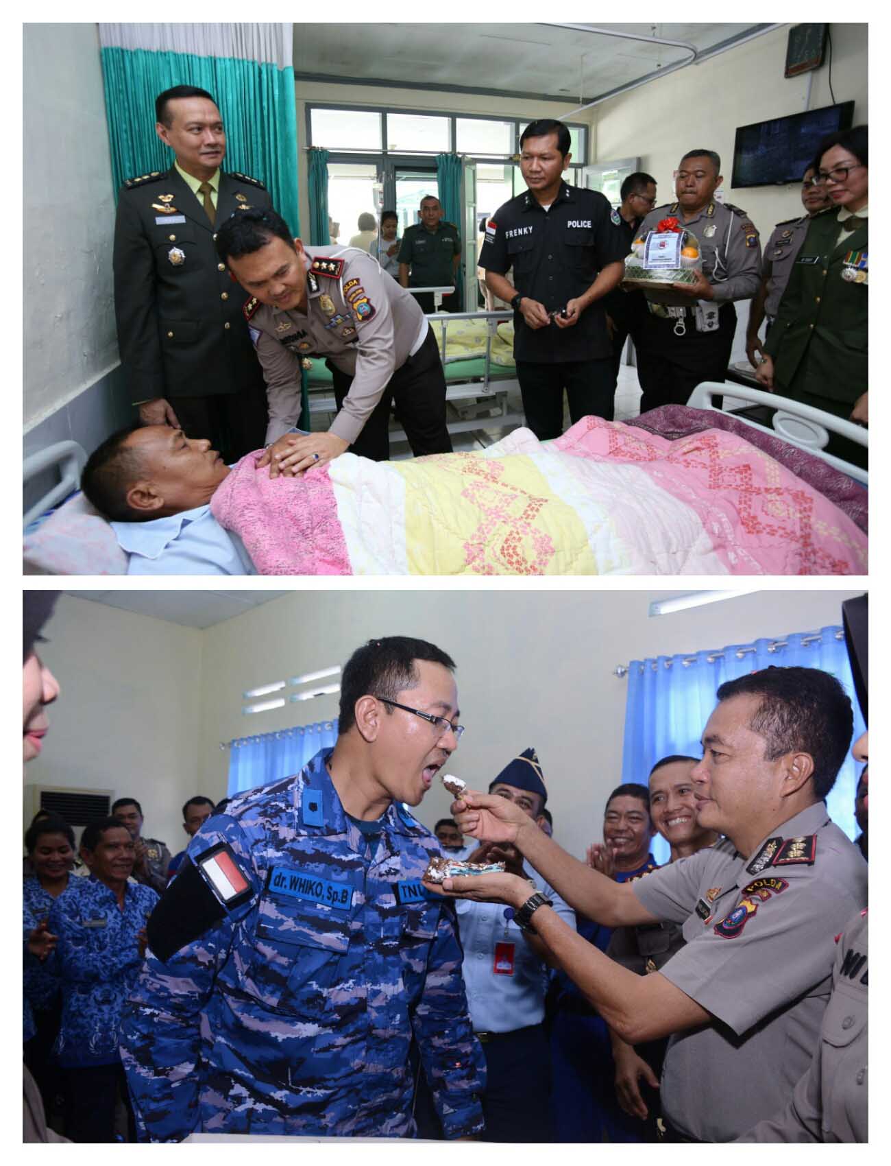 Perayaan HUT TNI ke 74, Poldasu Santuni Prajurit TNI di Tiga Rumah Sakit