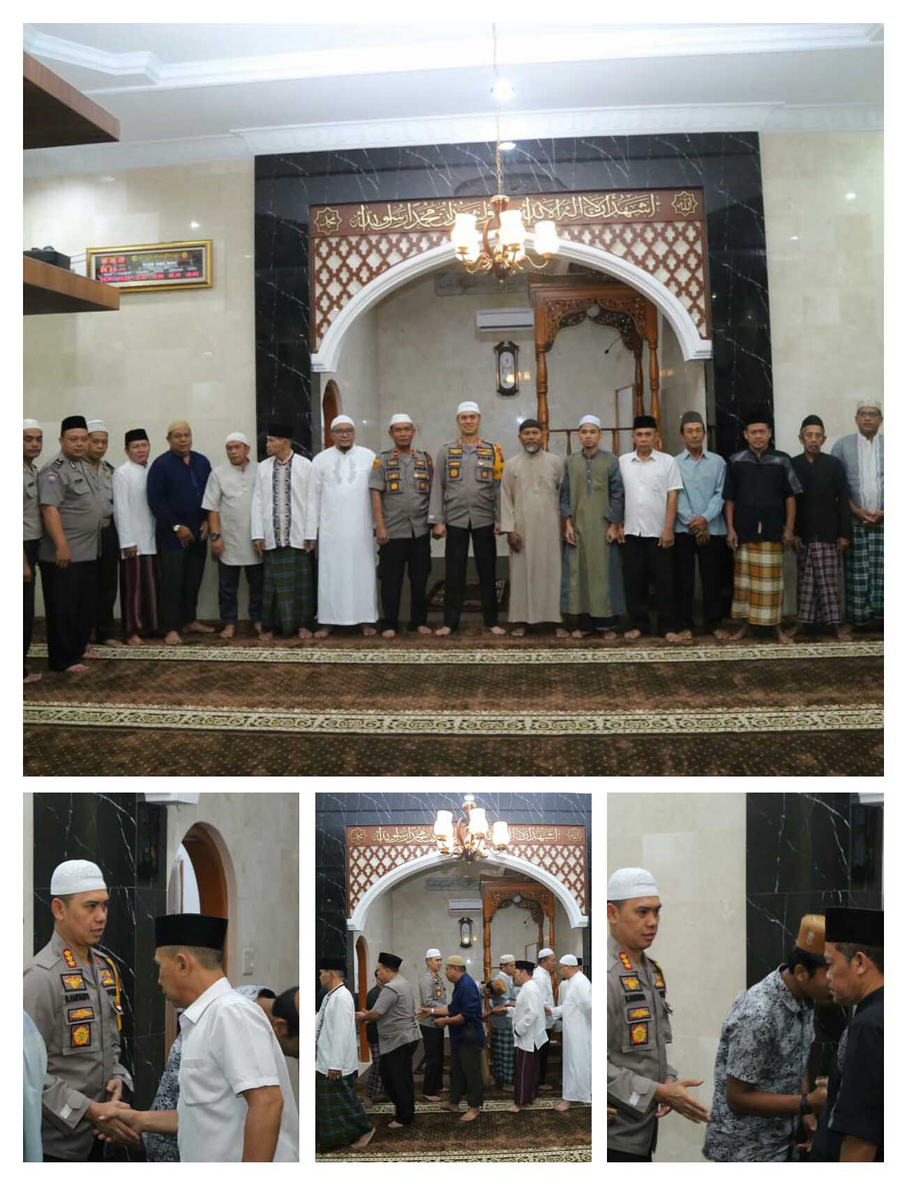 Kapolrestabes Medan Bersama Kapolsek Medan Timur  dan Personel Menyapa Subuh di Masjid Nurul Huda