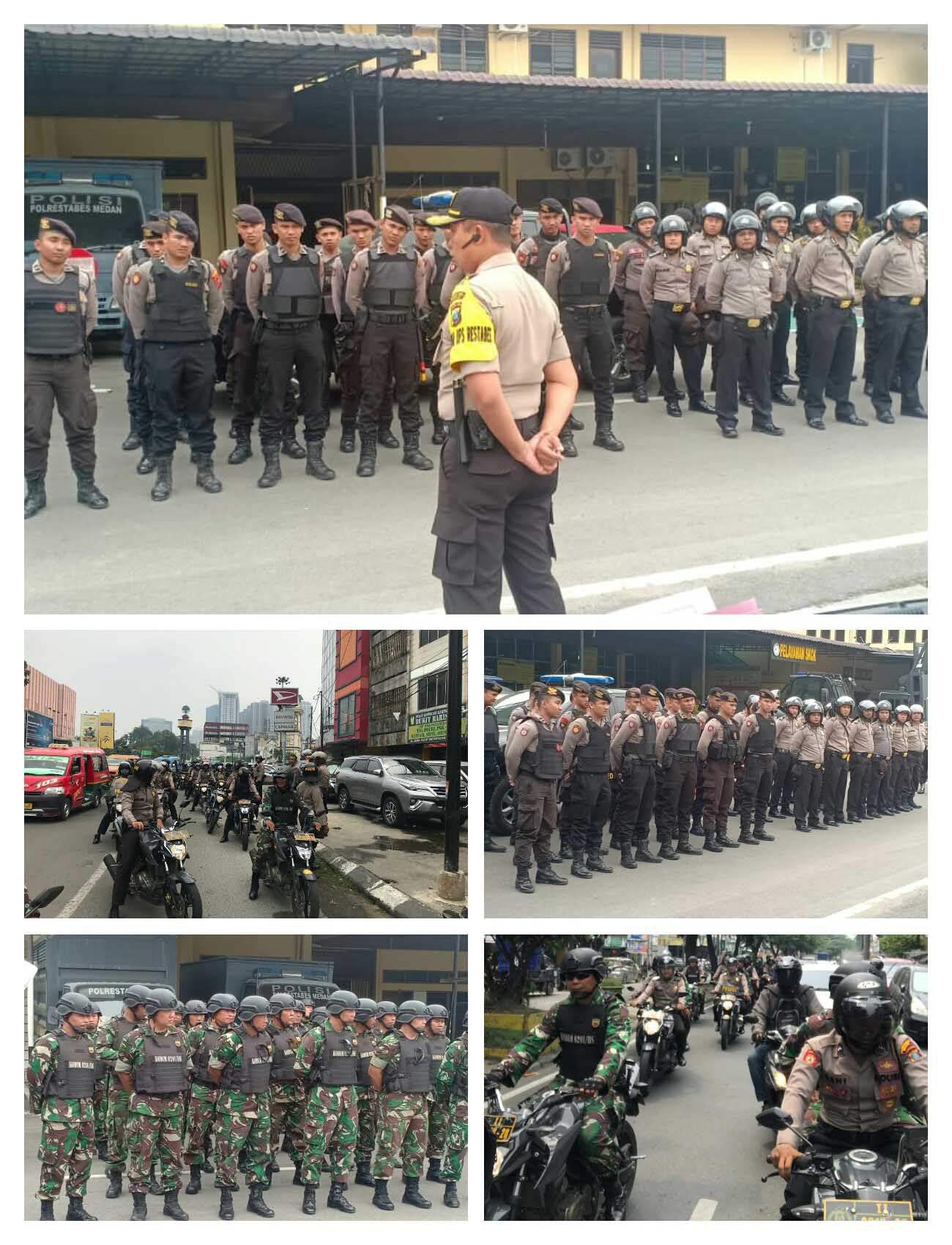 Mendeteksi Dini Kamtibmas Jelang Pelantikan Presiden RI dan Wakil, Polrestabes Medan Gelar Patroli Gabungan