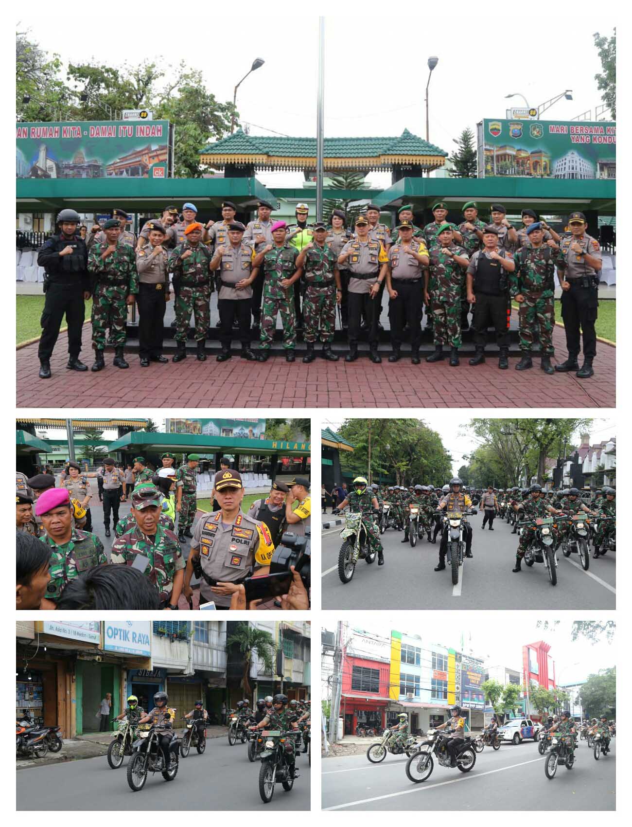 Sinergitas TNI-Polri Jelang Pelantikan Presiden RI dan Wakil, Polrestabes Medan dan Kodim 0201/BS Patroli Bersama