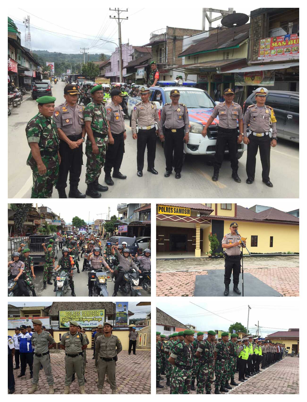Polres Samosir Gelar ApelÂ Patroli Gabungan Pengamanan Pelantikan Presiden dan Wakil Presiden RI