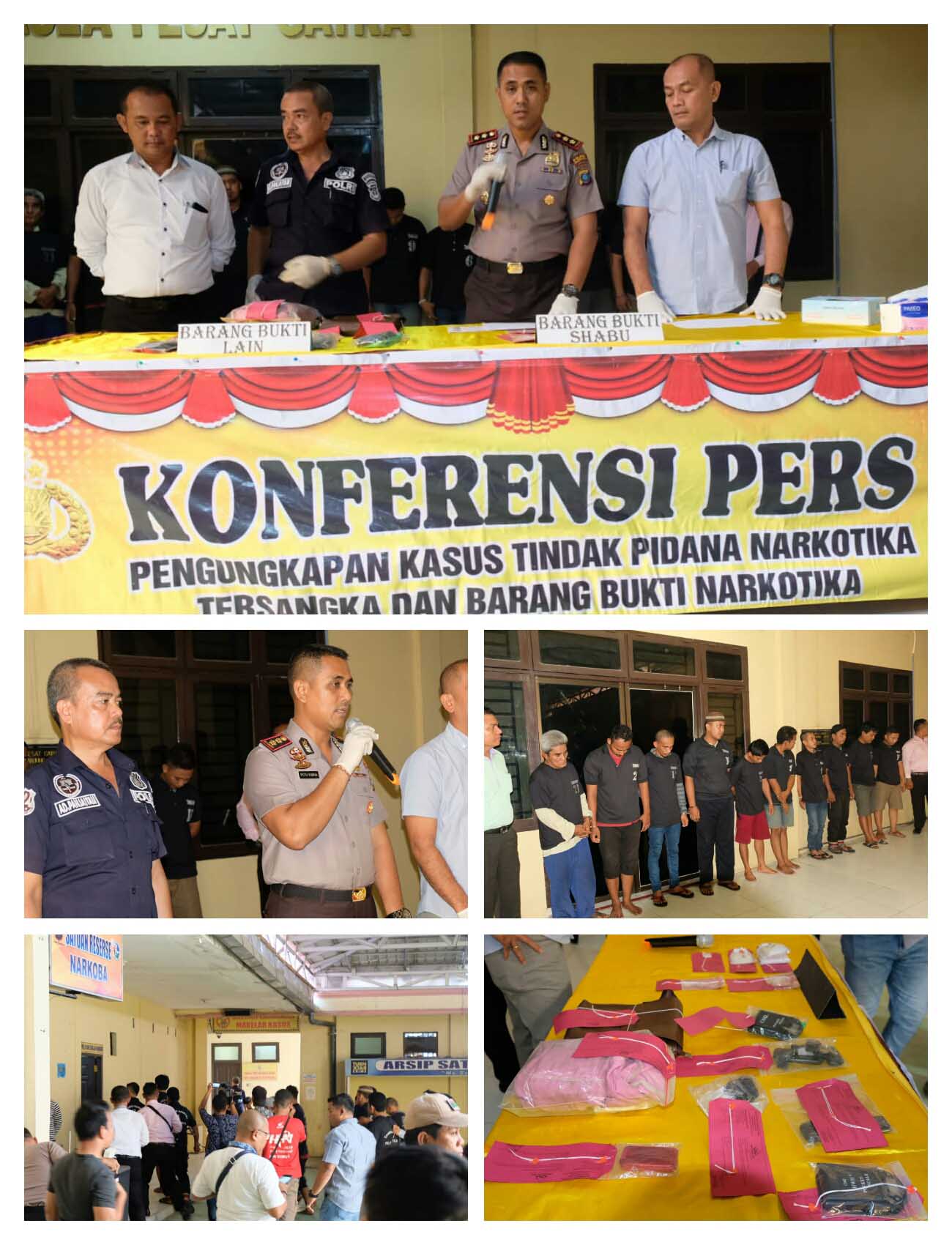 Kapolres Tanjung Balai Paparkan Pengungkapan Narkotika Priode 21 September 21 Oktober 2019