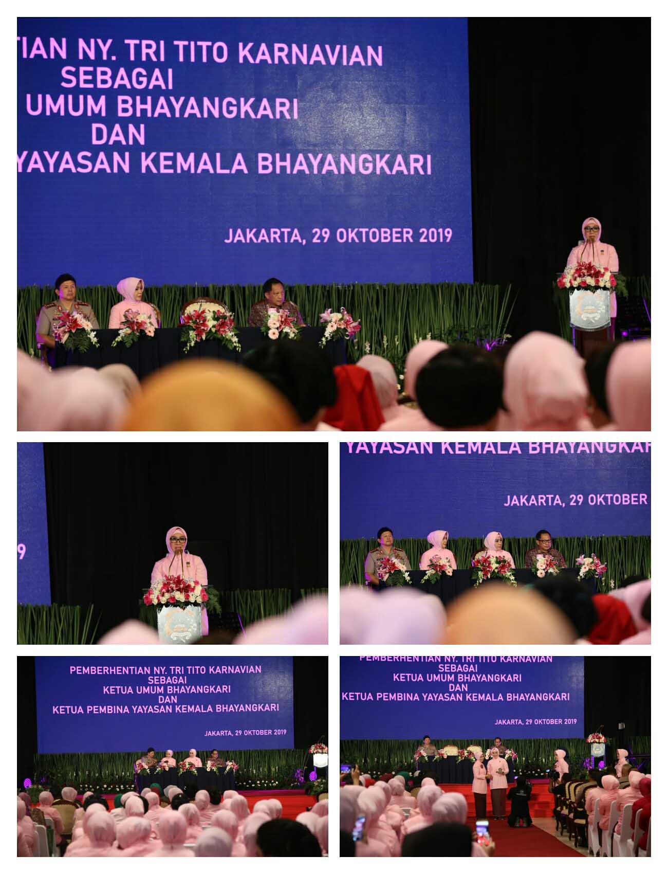 Tugas dan Tanggung Jawab Ketum Bhayangkari dan Ketua Pembina Yayasan Kemala Bhayangkari Diserah Terimakan