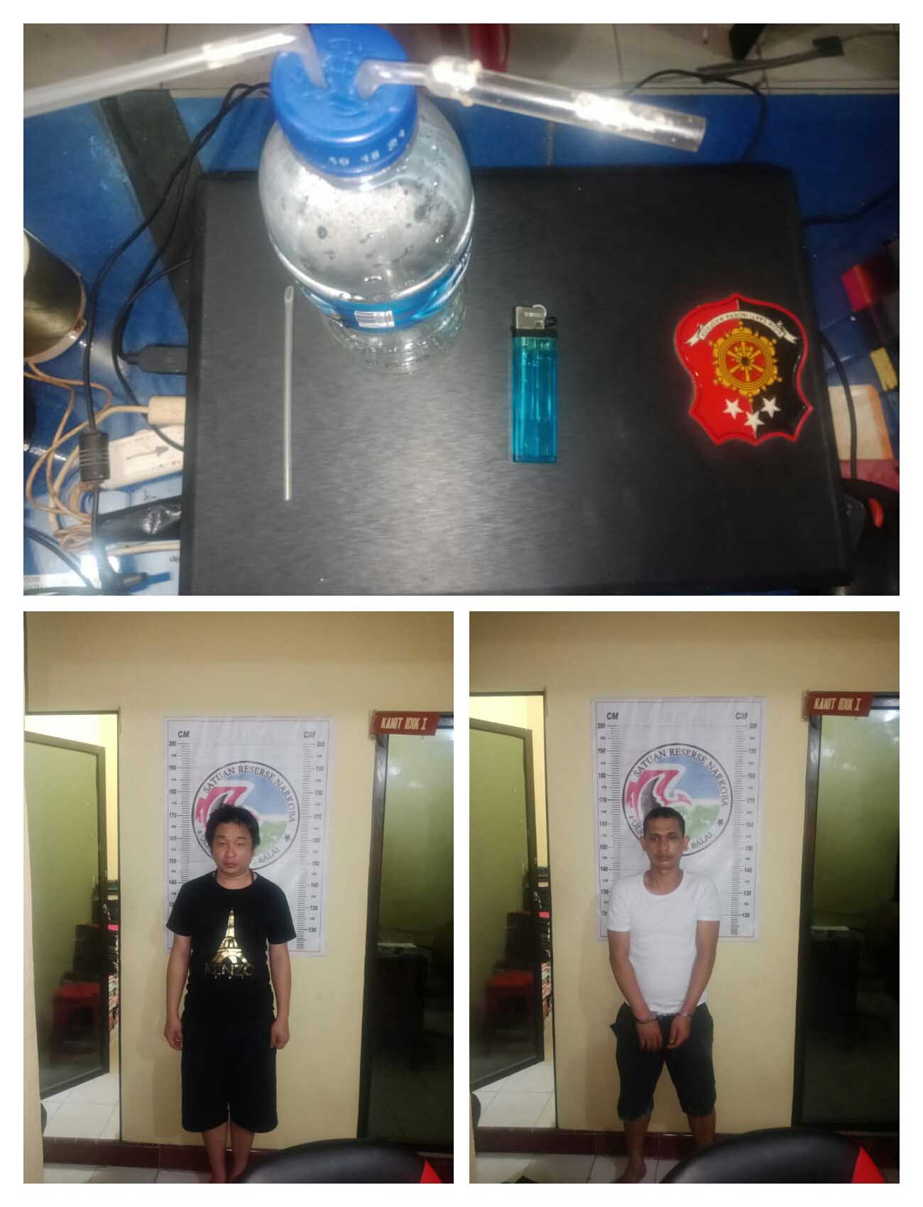 Polres Tanjungbalai Ringkus 2 Pria Saat Pesta Shabu di Dalam Kamar Hotel