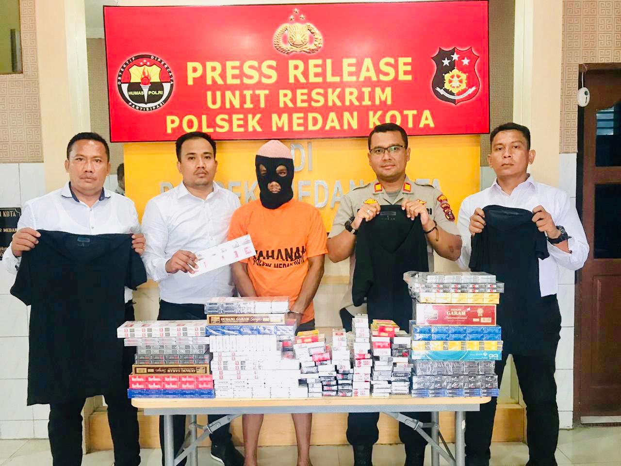 Polsek Medan Kota Ringkus Pelaku Pencurian di Minimarket