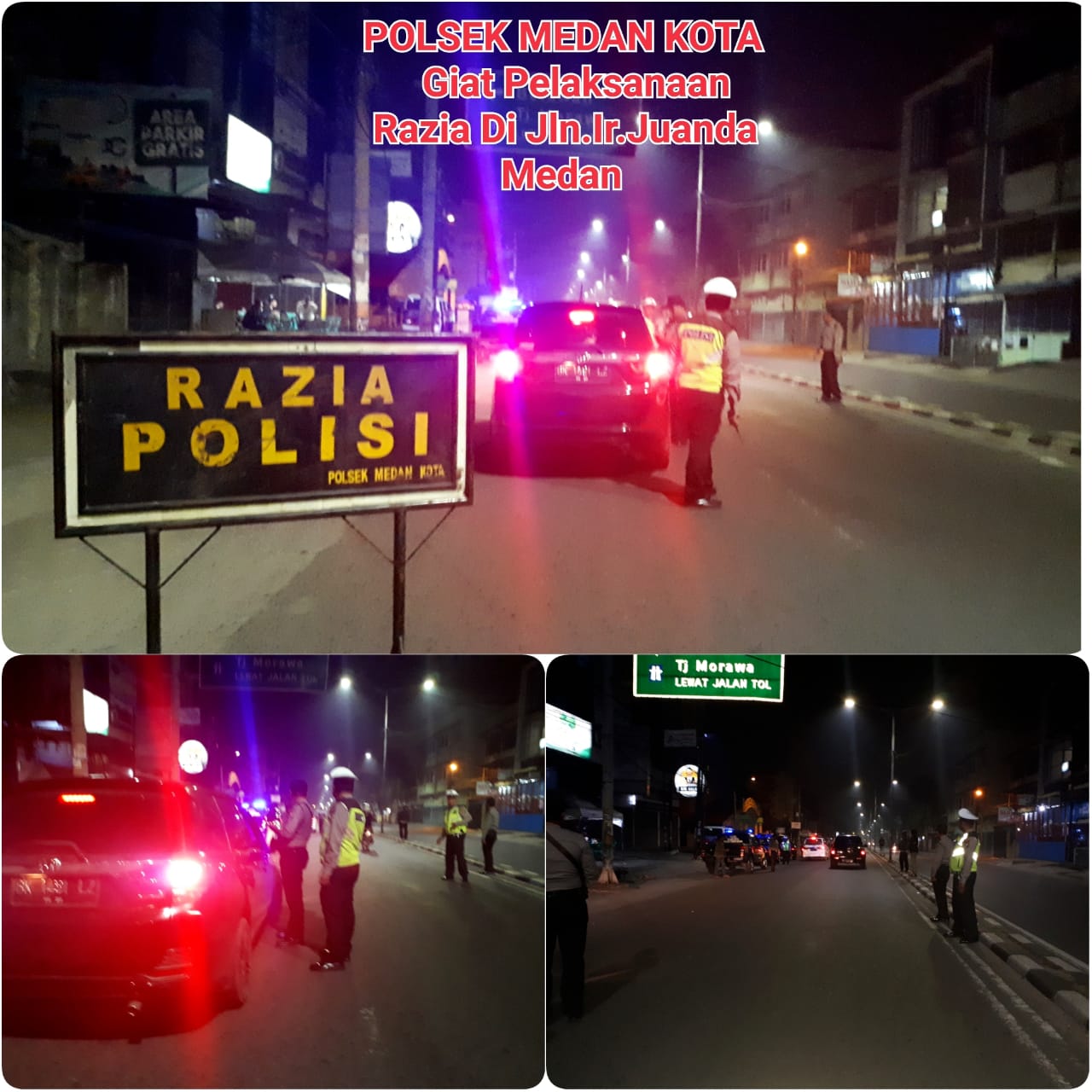 Razia Jalanan, Polsek Medan Kota Amankan Mobil Tanpa Dokumen