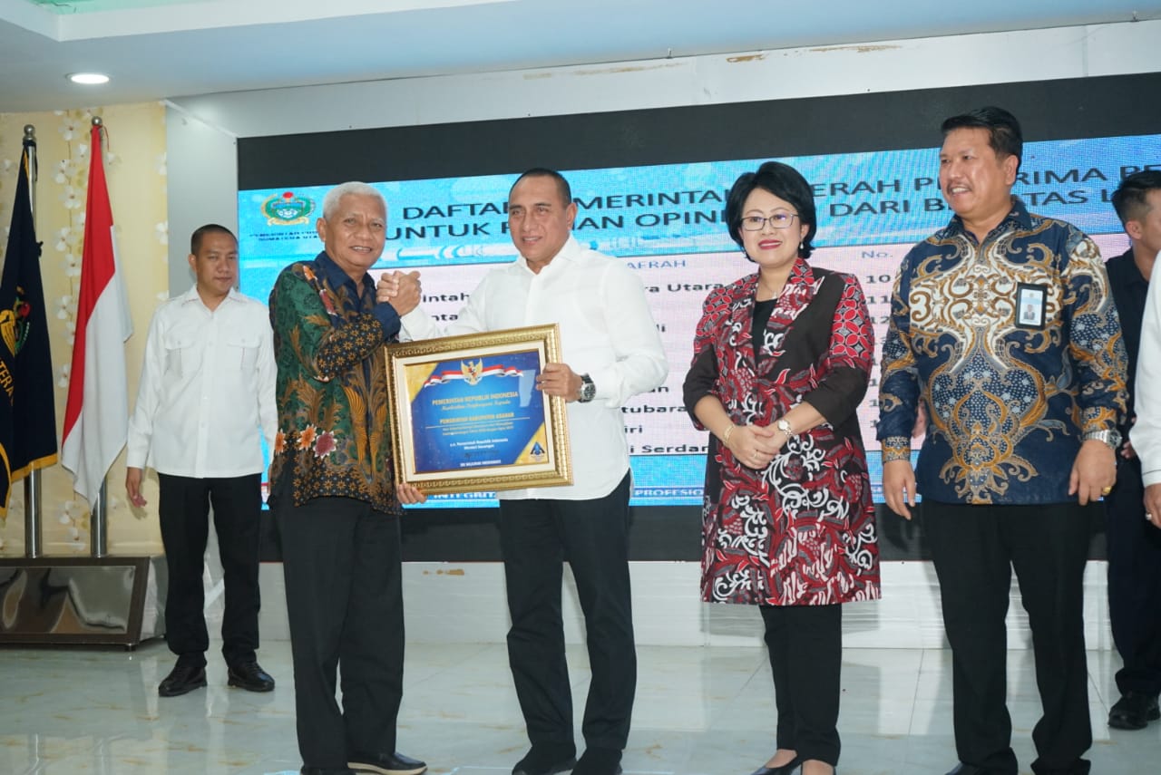 Pemkab Asahan Atas Opini WTP Peroleh Penghargaan Dari Kemenkeu RI