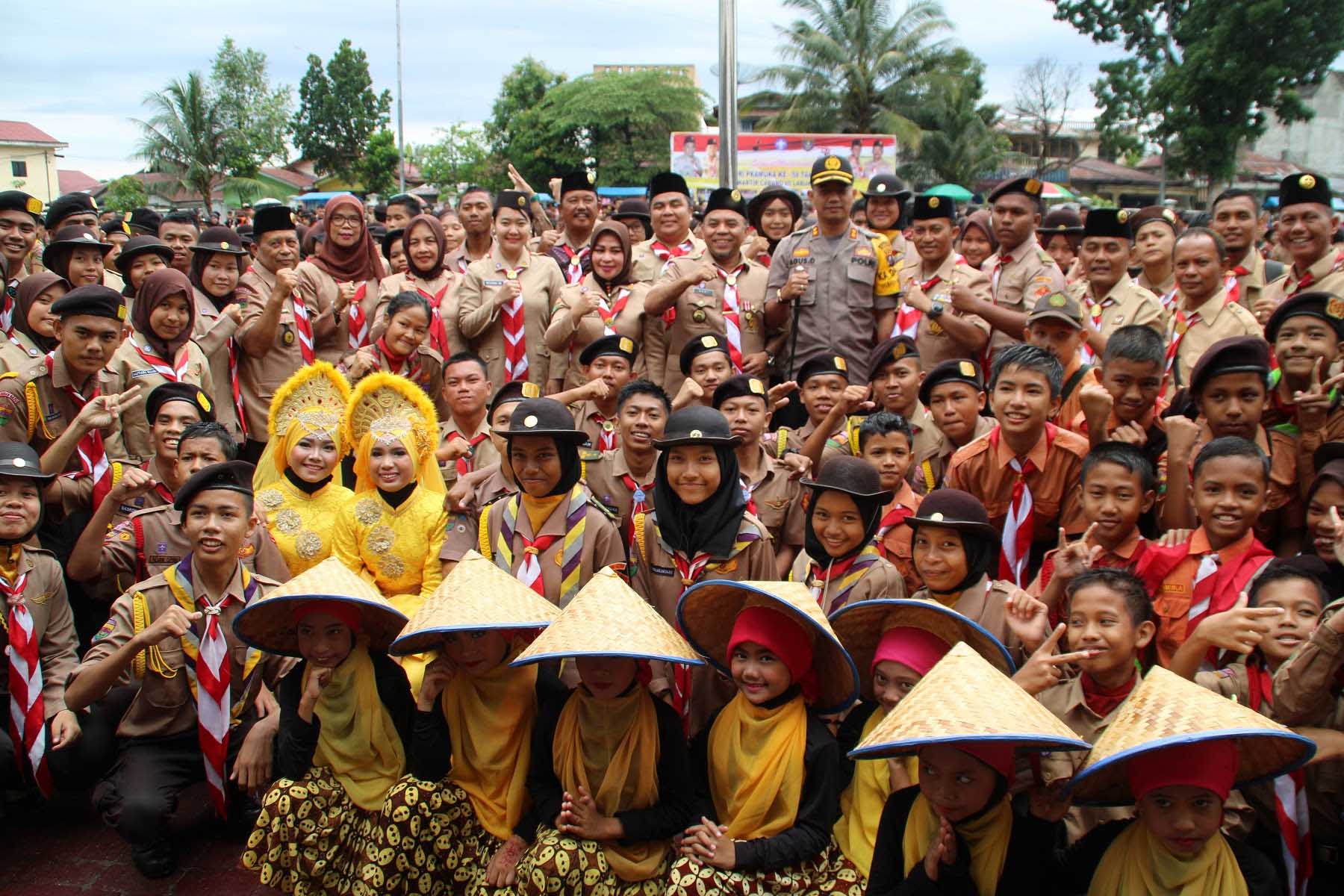 Peringatan Hari Pramuka Ke-58 Kwarcab 05 Labuhanbatu Berlangsung Meriah