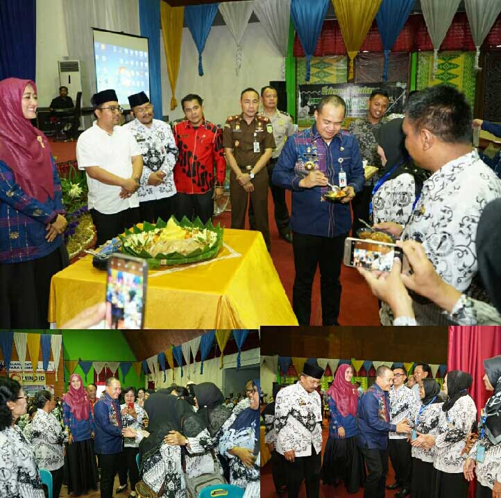 Resepsi Hari Guru Nasional, Bupati Didampingi Bunda Paud dan Forkopimda Potong Nasi Tumpeng, Zahir : 