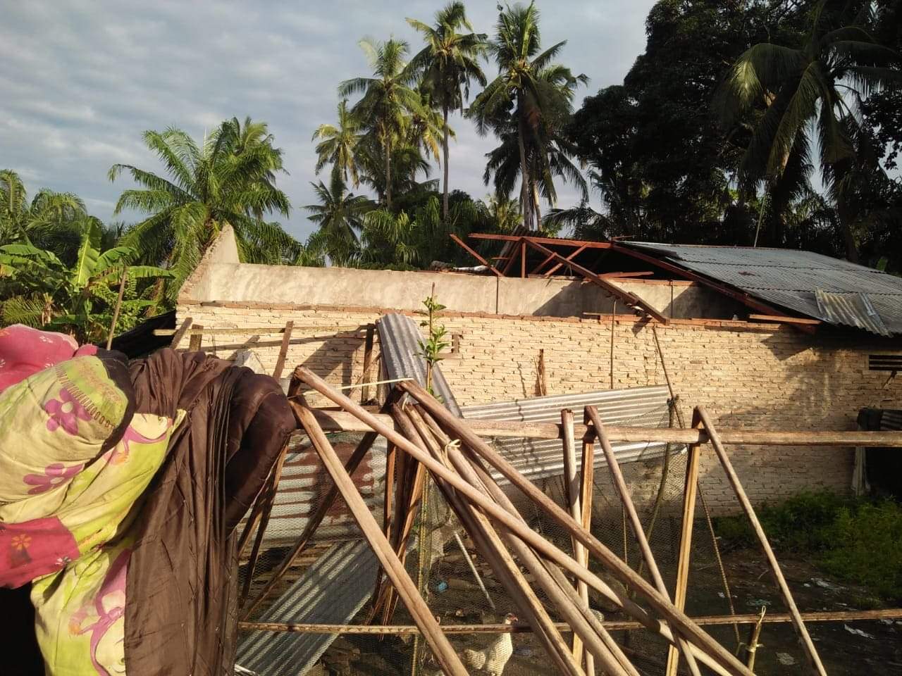 Batubara Kembali Diterjang Angin Puting Beliung, Bupati Tinjau Lokasi