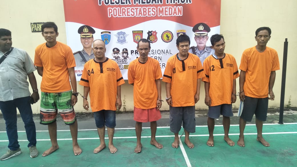 Polsek Medan Timur Gulung 6 Pengguna Narkotika