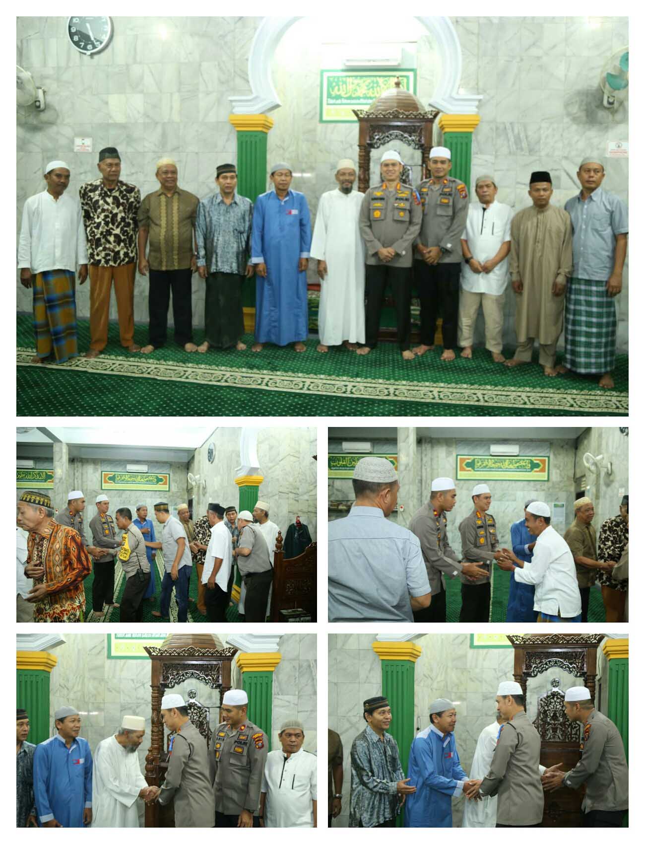 Kapolrestabea Medan Sholat Subuh Berjamaah di Masjid Al Ihsan Medan