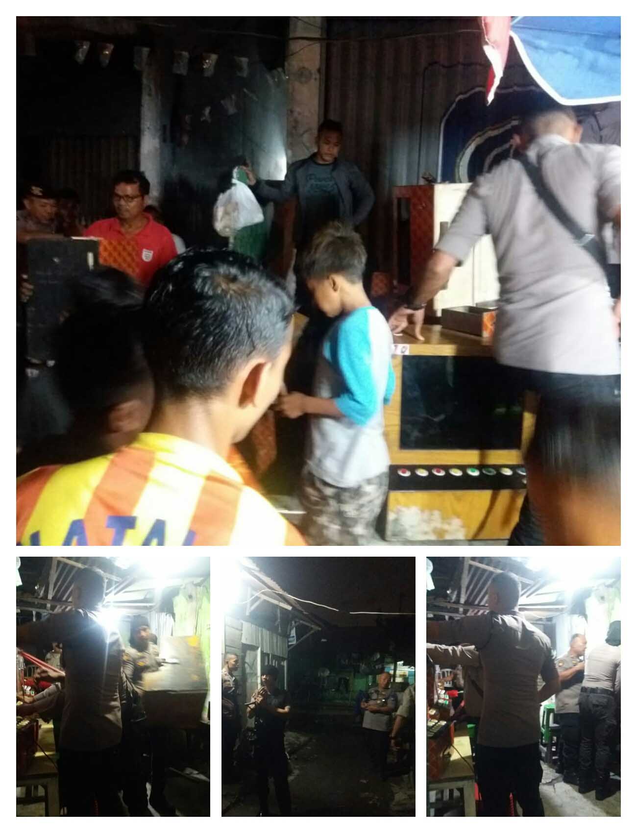 Sabhara Polrestabes Medan Gerebek Jalan Jati, 13 Mesin Jackpot Diamankan