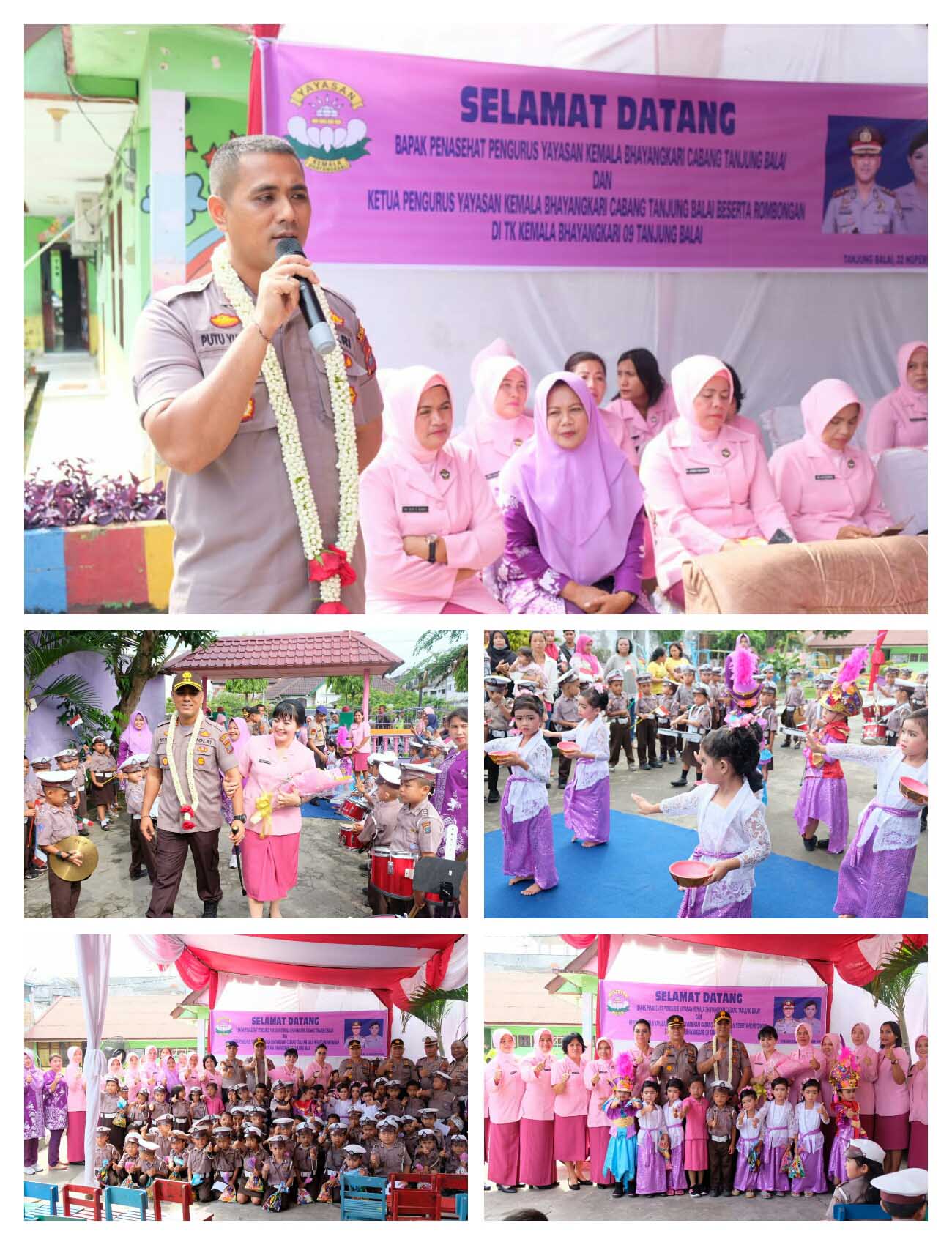 Kapolres Tanjungbalai KunkerÂ di TK Kemala Bhayangkari Tanjungbalai