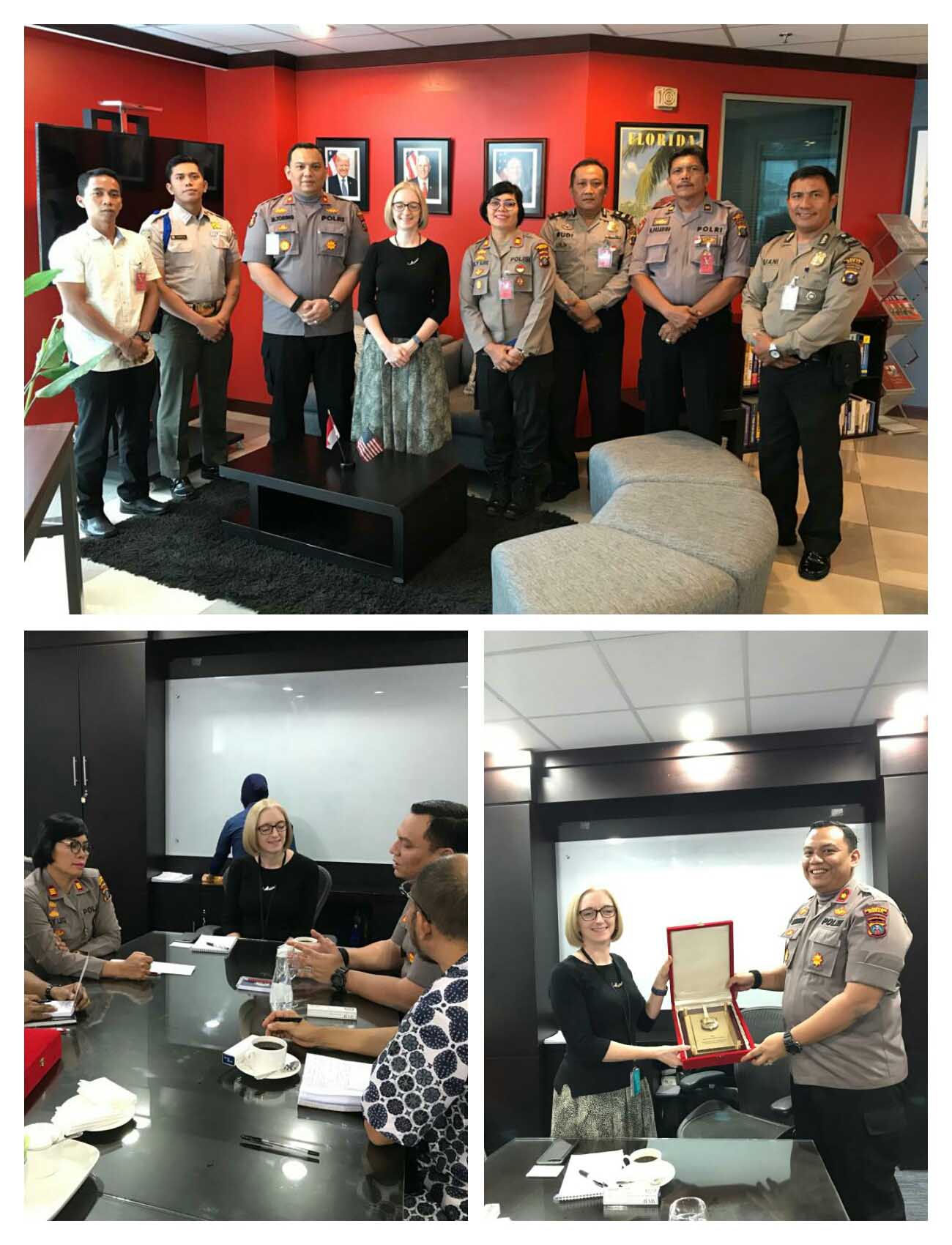 Polsek Medan Baru Giat Sambang ke Konjen Amerika Serikat