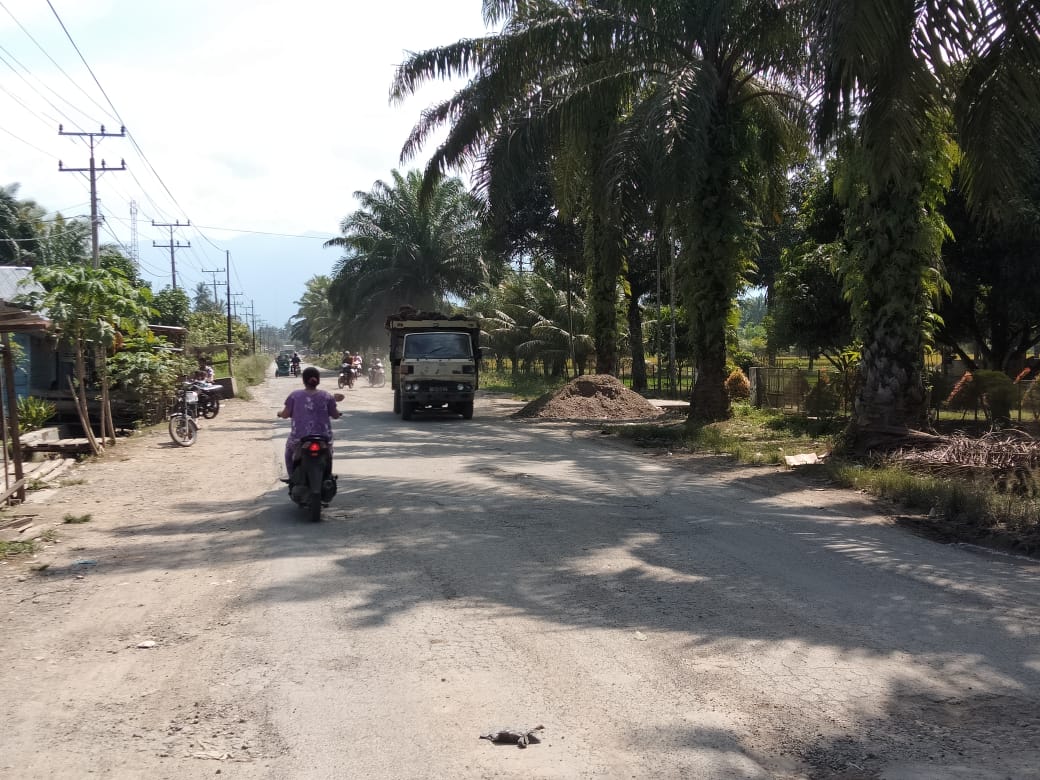 Sejumlah titik Jalinsum Di Palas Rusak Parah,  Ancam Keselamatan Pengguna Jalan