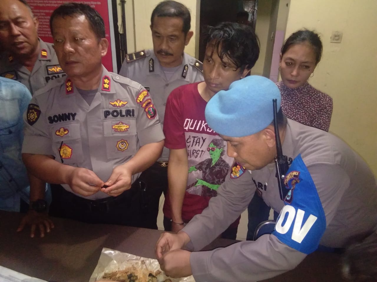 Pasutri Penyelundup Narkoba Ke RTP Polrestabes Medan Diringkus