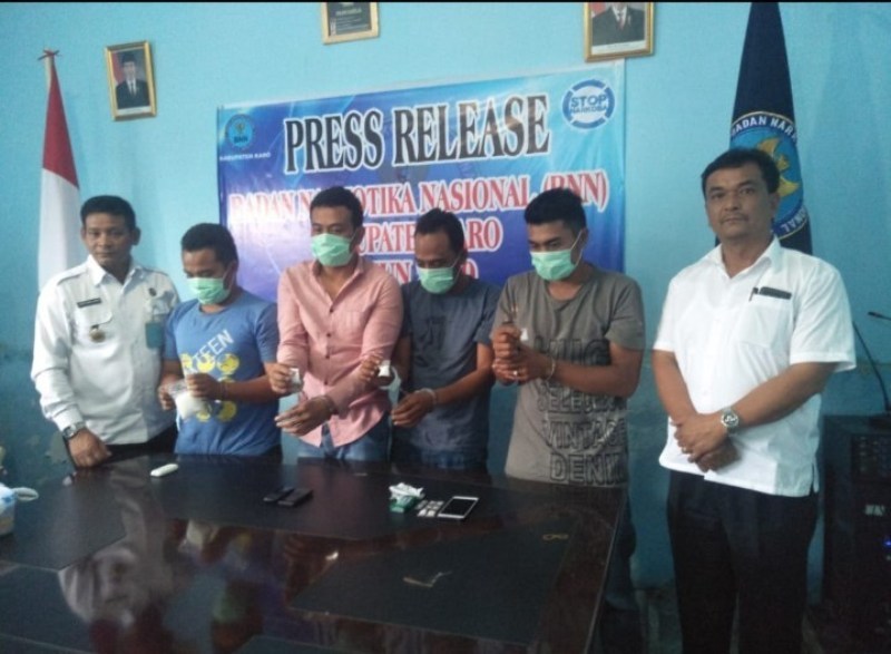 Tunjukan Taring, BNNK Karo Gagalkan Peredaran 115,4 Gram Shabu, 3 Kurir Shabu dan 1 Pengedar Diamankan