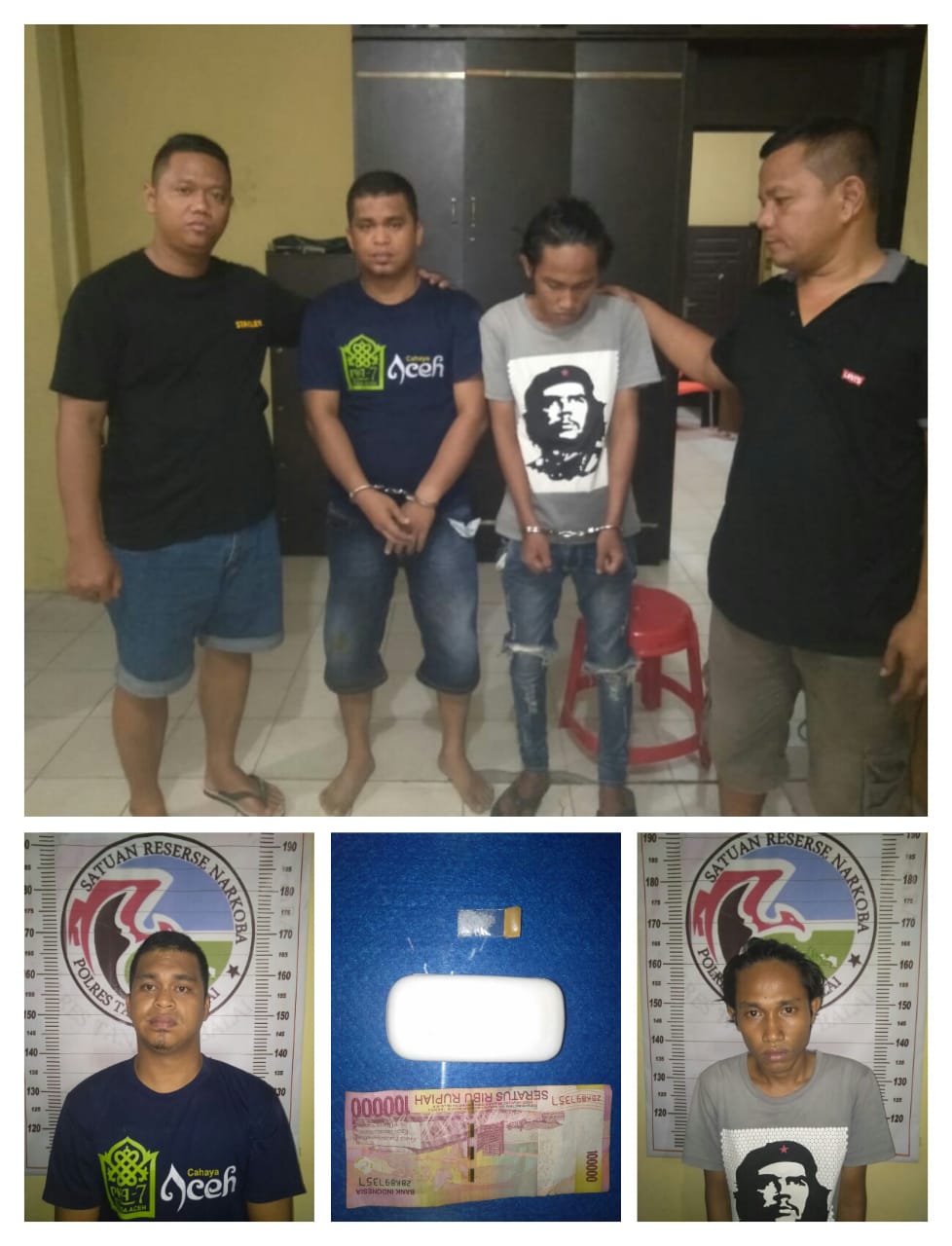 Satres Narkoba Polres Tanjung Balai Amankan 2 Pria Pemilik Shabu