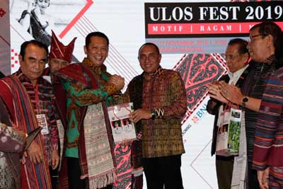 Hadiri Ulos Fest 2019,  Gubernur Edy Dukung Ulos Jadi Warisan Dunia
