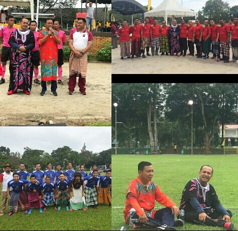 Zahir dan Kapolres Tanding Bola Pakai Daster