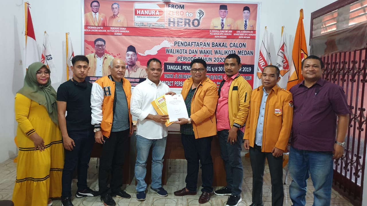 6 Balon Walikota dan Wakil Walikota Medan Daftar Partai Hanura