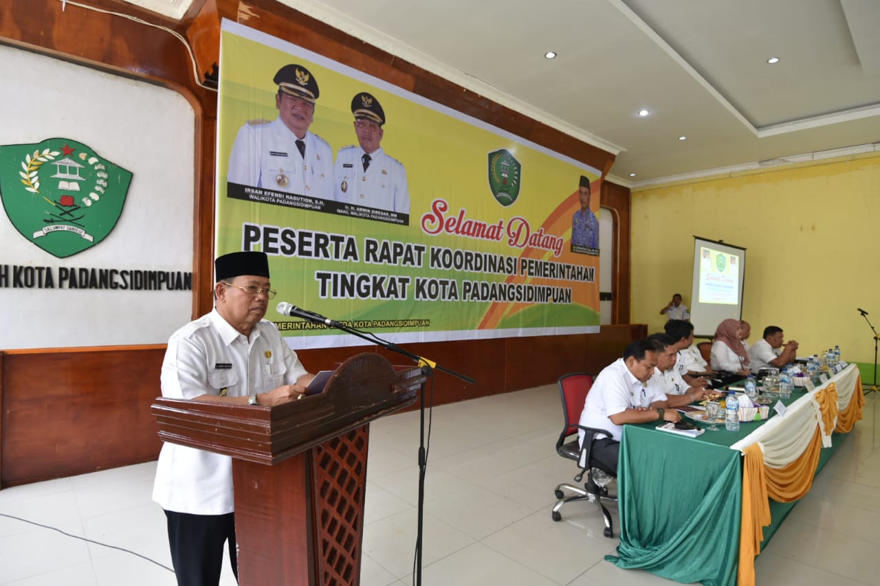 Wawako Buka Langsung Rapat Koordinasi Pemerintahan Kota P. Sidimpuan