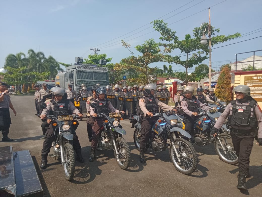 Menghadapi Natal Dan Tahun Baru Polresta DS Adakan Simulasi Penanganan Anarkis