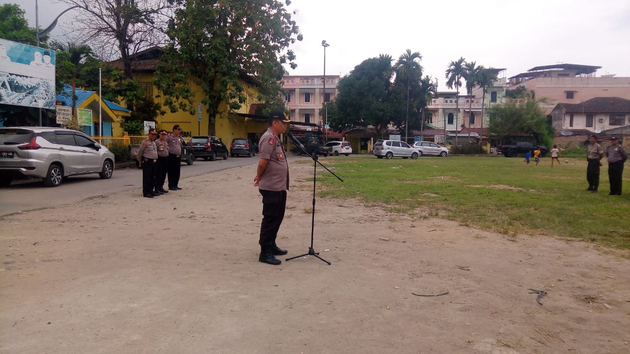 Kapolsek Medan Area Pimpin Apel Gabungan Kesiapan Pam Personil di Malam Natal 2019