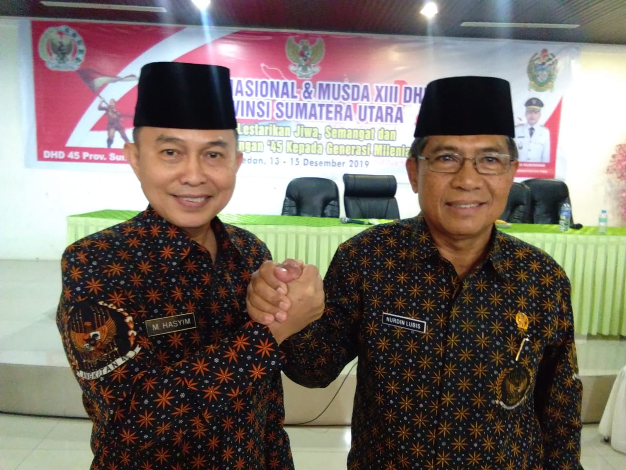Nurdin Lubis Estafetkan DHD 45 Sumut kepada Mayjen TNI Muhammad Hasyim